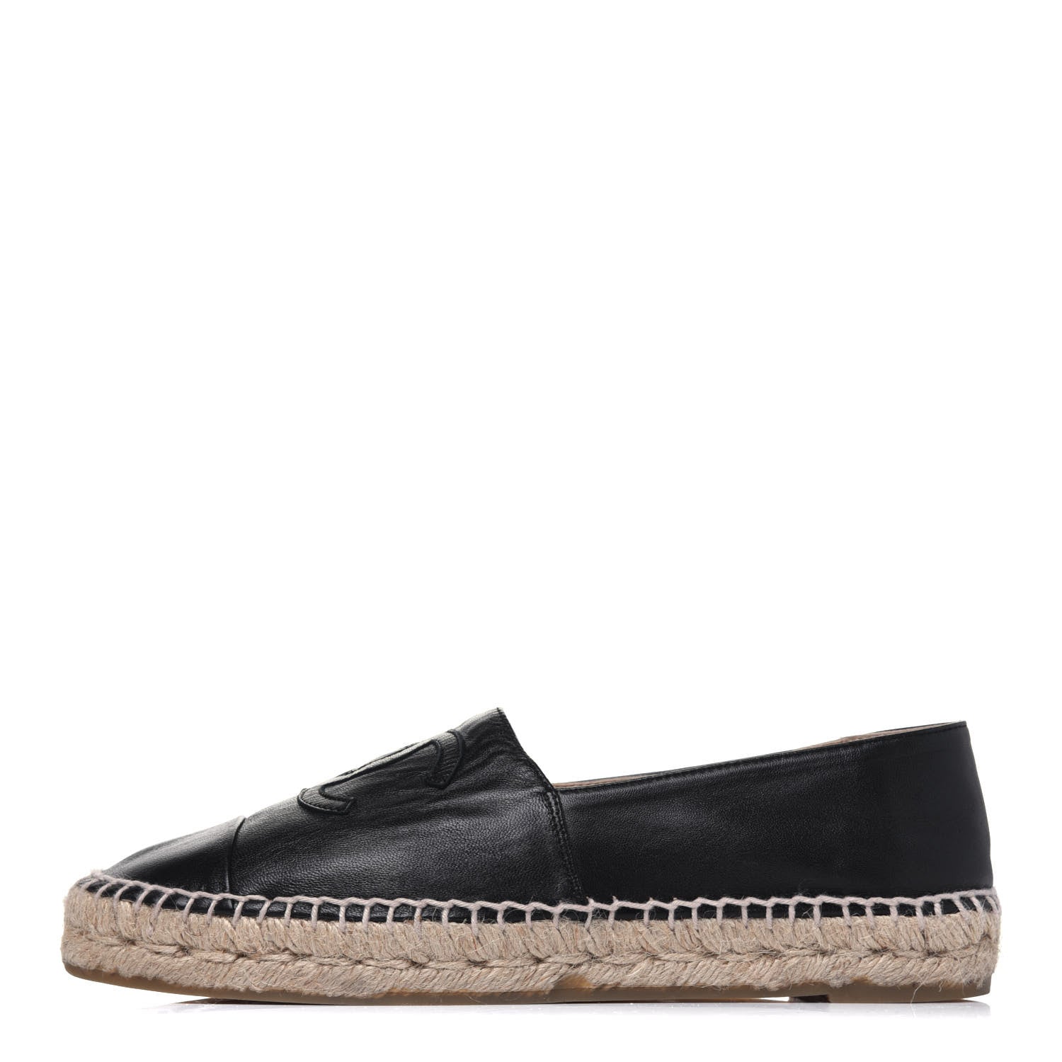 Chanel Lambskin CC Espadrilles 39 Black 1 of 13