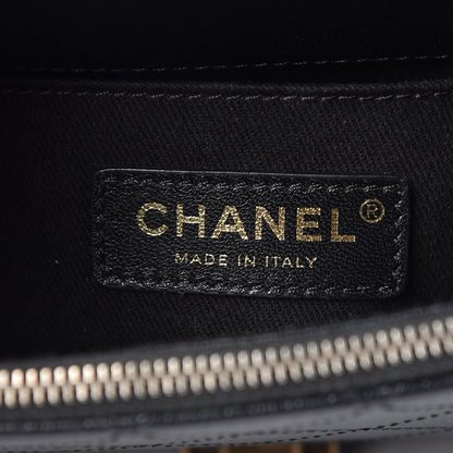 Chanel Shiny Calfskin Goatskin Quilted Small Coco Curve Messenger Flap Black 7 of 9