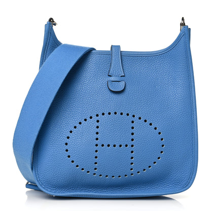 Hermes Taurillon Clemence Evelyne III PM Bleu Paradis 1 of 11