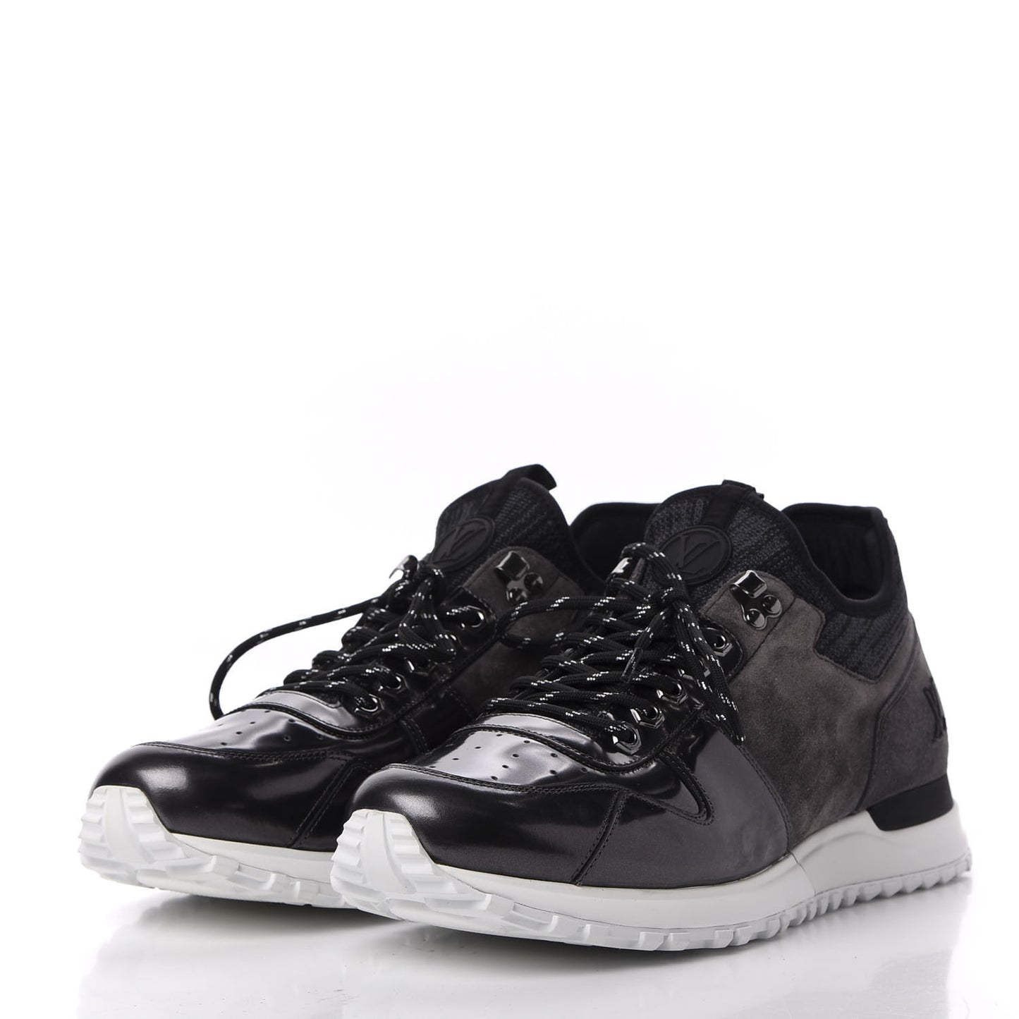 Metallic Patent Suede Run Away Sneakers 8.5 Grey