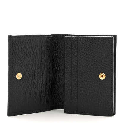Gucci Pebbled Calfskin GG Marmont Card Case Black 5 of 8