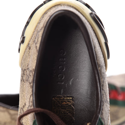 Gucci GG Monogram Web Womens Script Sneakers 38 Brown 8 of 12