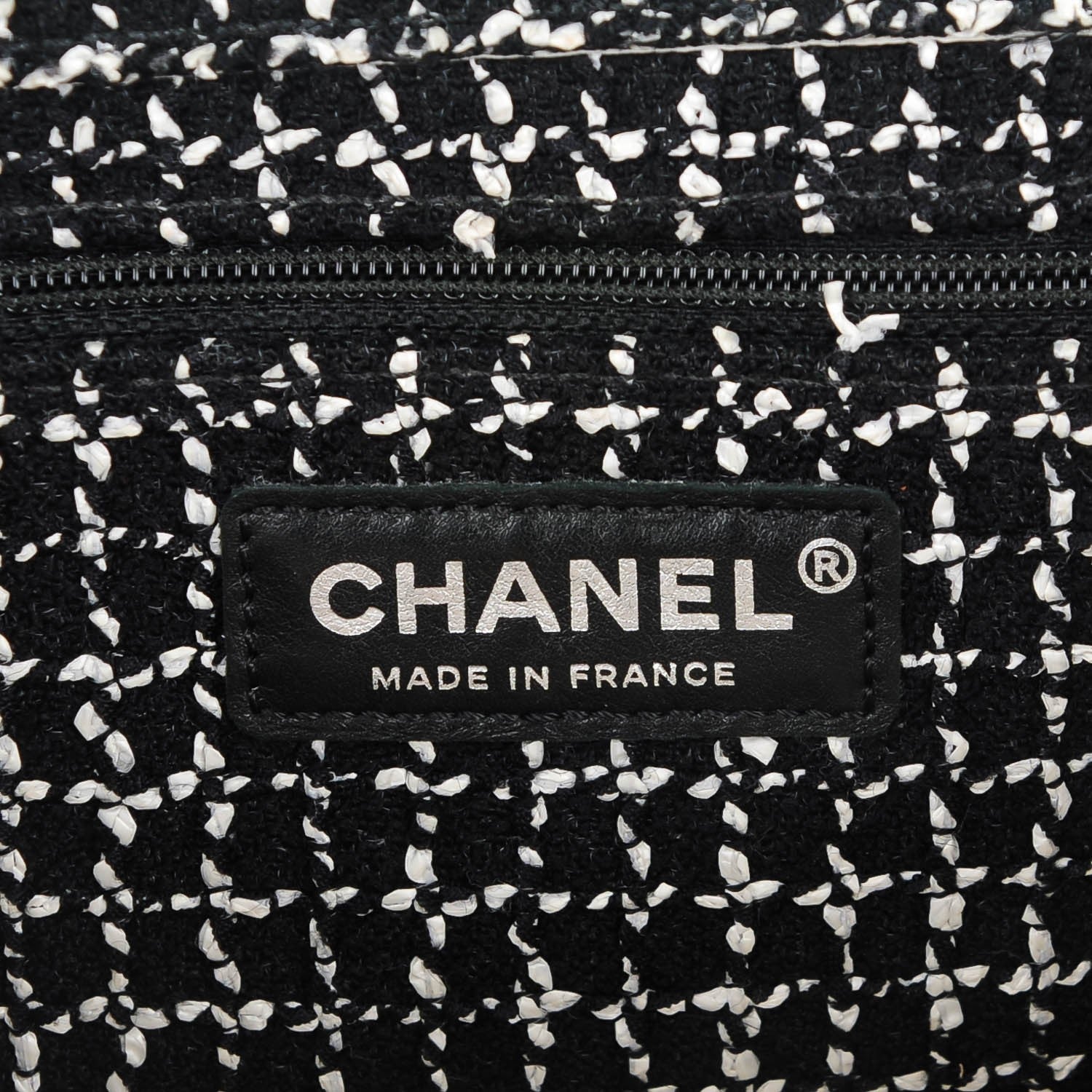 Chanel Tweed Medium Single Flap Black White 7 of 8