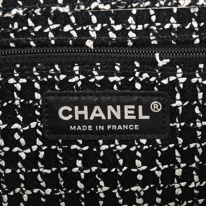 Chanel Tweed Medium Single Flap Black White 7 of 8