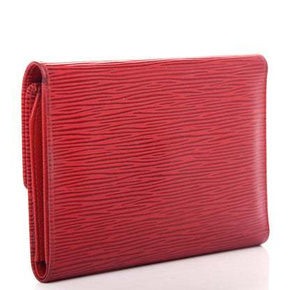 Louis Vuitton Epi Porte Tresor Etui Papiers Wallet Castillan Red 3 of 11