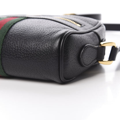 Gucci Calfskin Web Mini Ophidia Shoulder Bag Black 10 of 12
