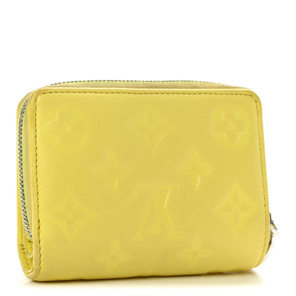 Louis Vuitton Lambskin Embossed Monogram Lou Coussin Wallet Yellow 3 of 10