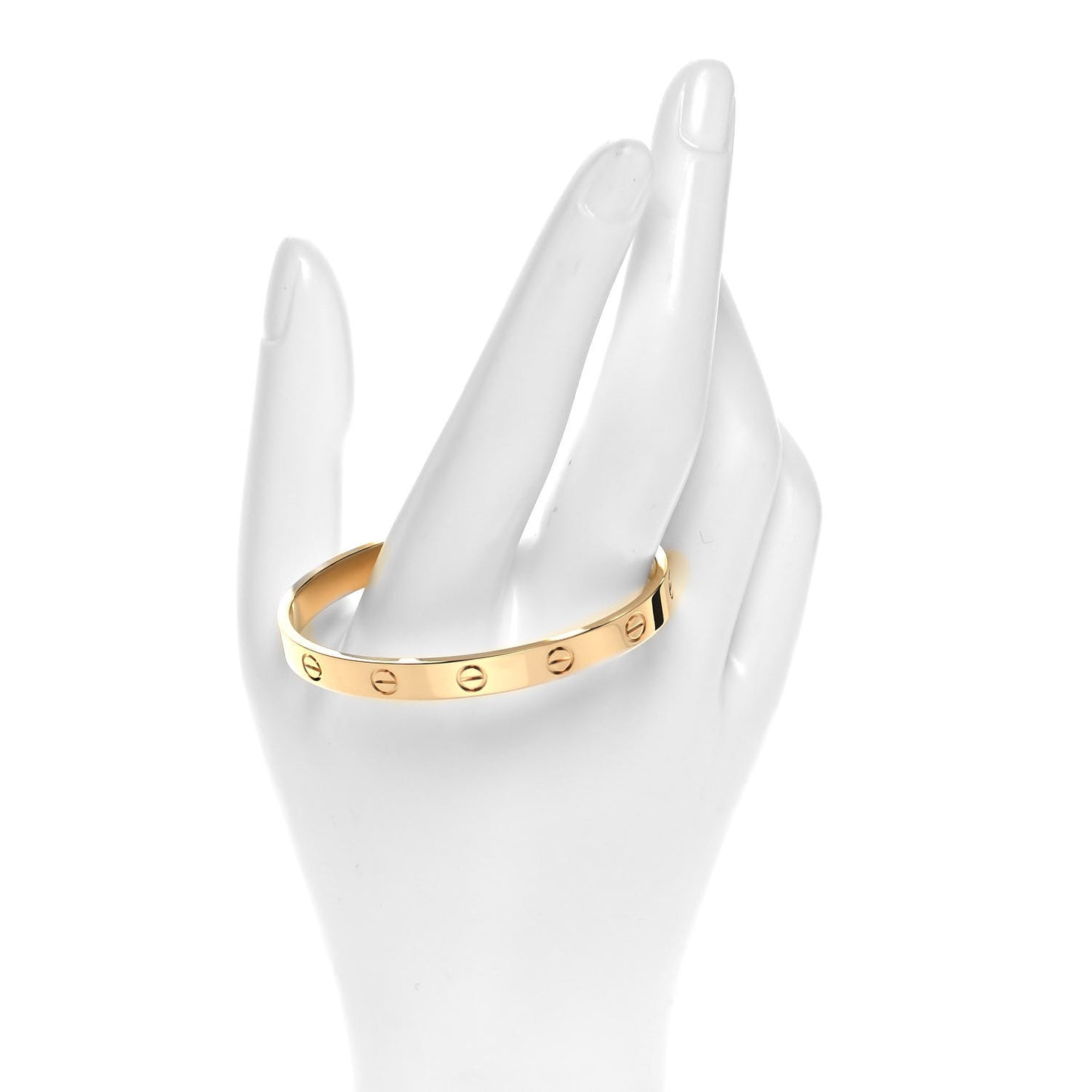18K Yellow Gold LOVE Cuff Bracelet 16