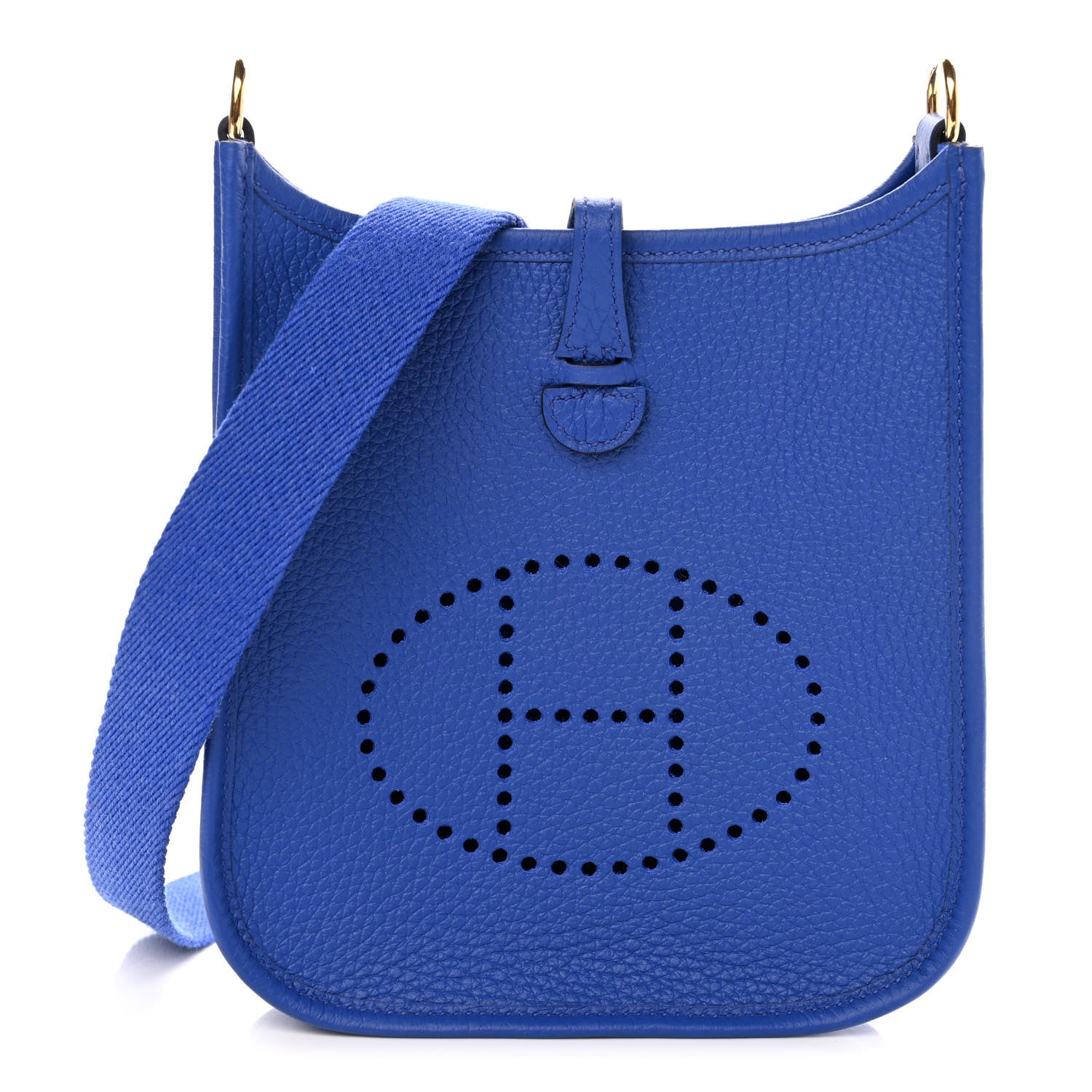 Hermes Taurillon Clemence Evelyne TPM Bleu Electrique 1 of 11