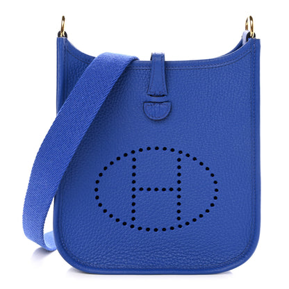 Hermes Taurillon Clemence Evelyne TPM Bleu Electrique 1 of 11