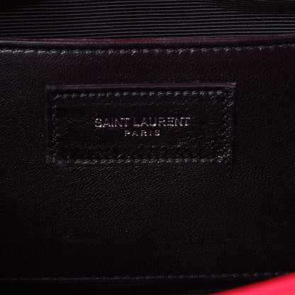 Saint Laurent Calfskin Classic Monogram Clutch Fuchsia 6 of 7
