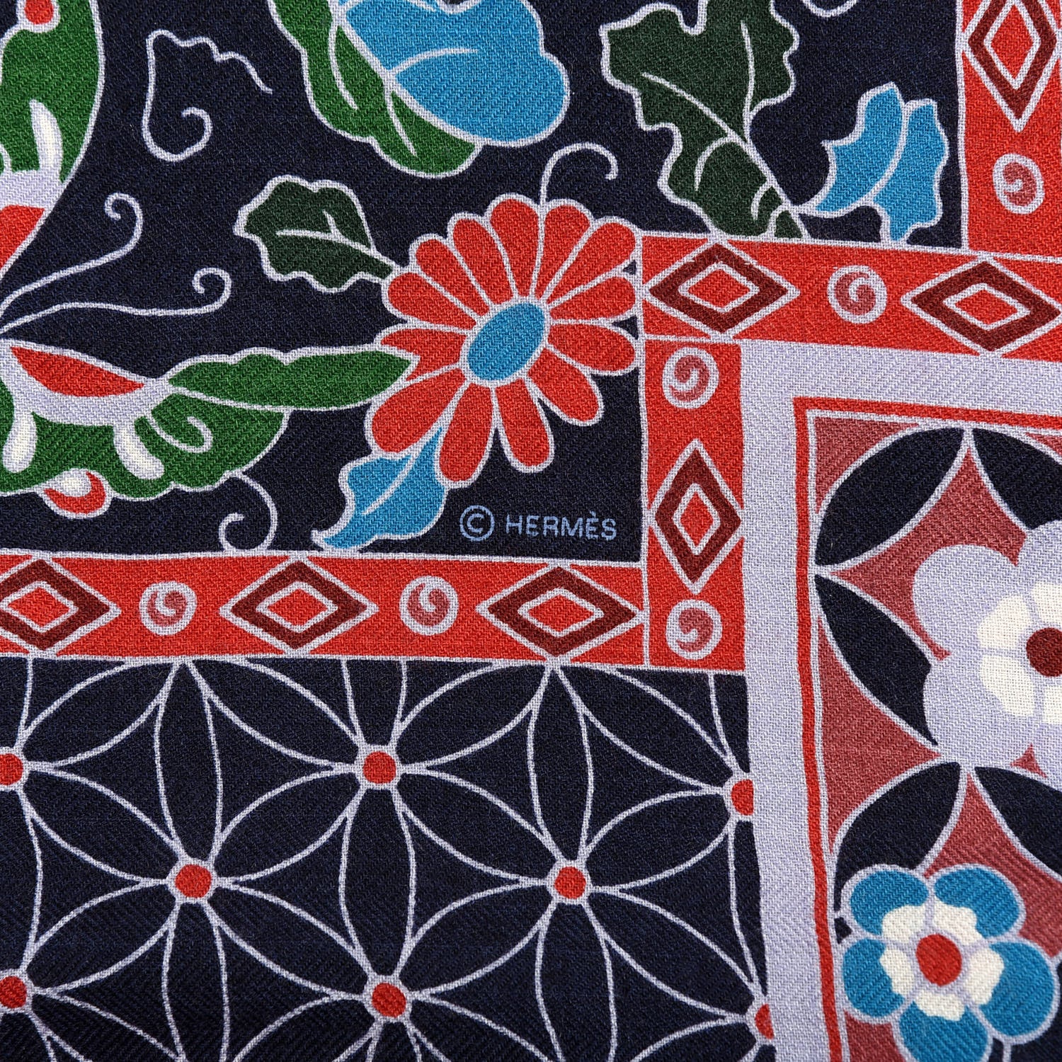 Hermes Cashmere Silk Collections Imperiales Shawl 140 4 of 4