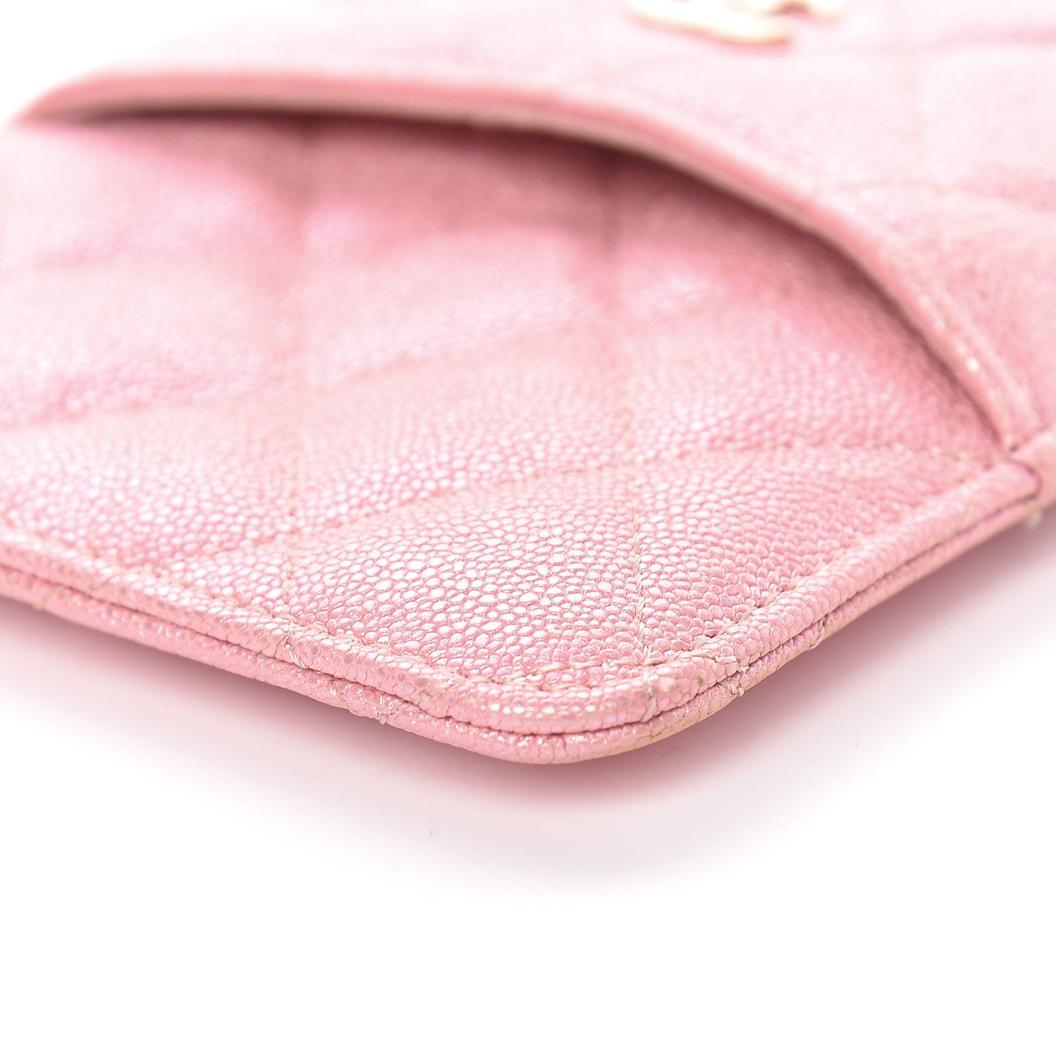 Chanel Iridescent Caviar Quilted Classic iPhone Pouch Rose Pink 10 of 14