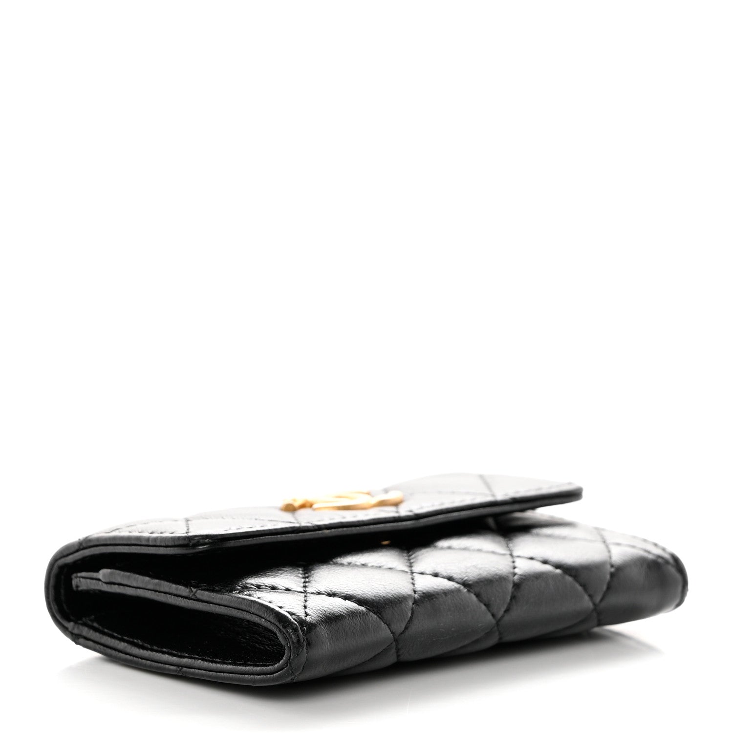 Chanel Lambskin Quilted Flap Card Holder Black 4 of 10