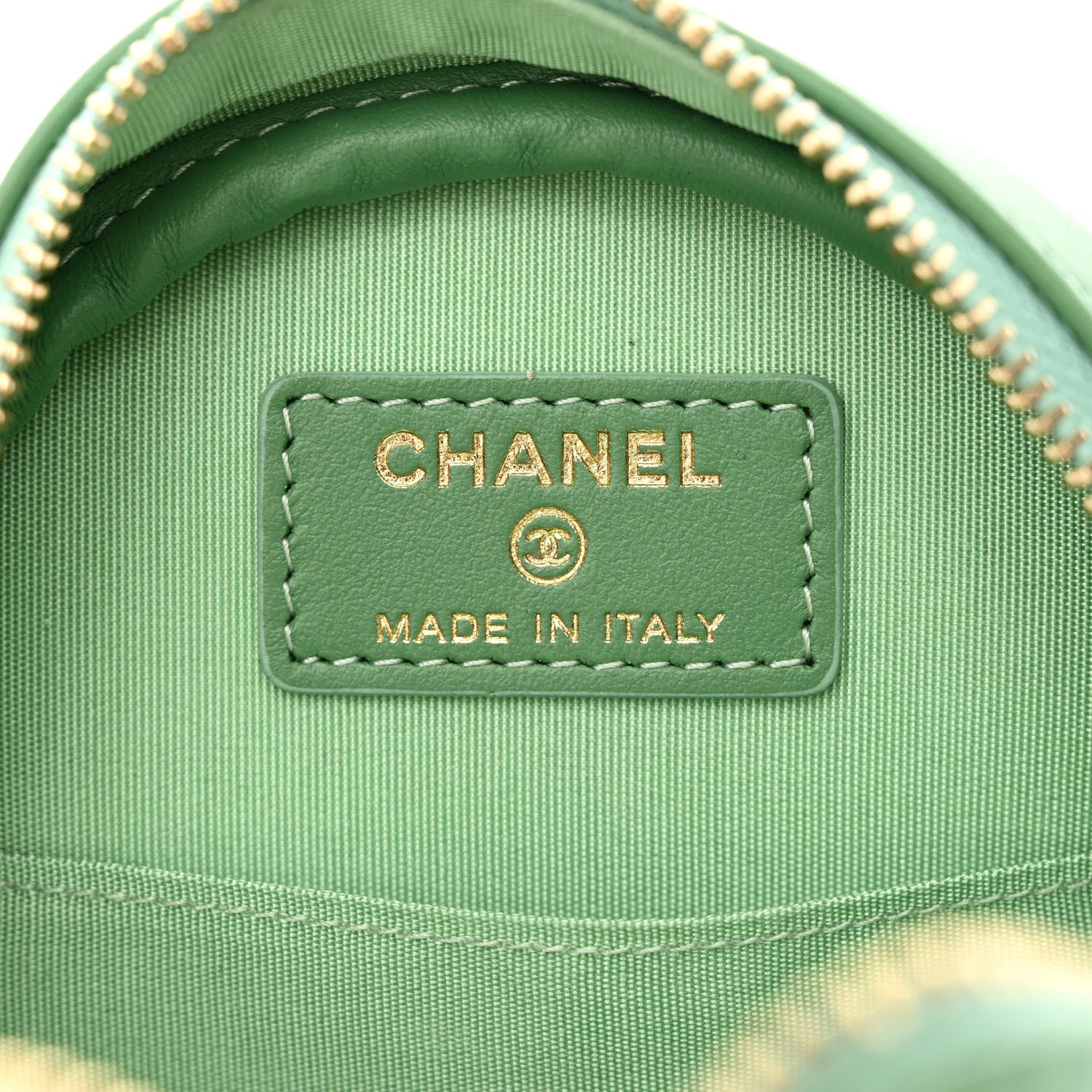 Chanel Sequin Chanel 19 Round Clutch With Chain Green Green 6 of 11