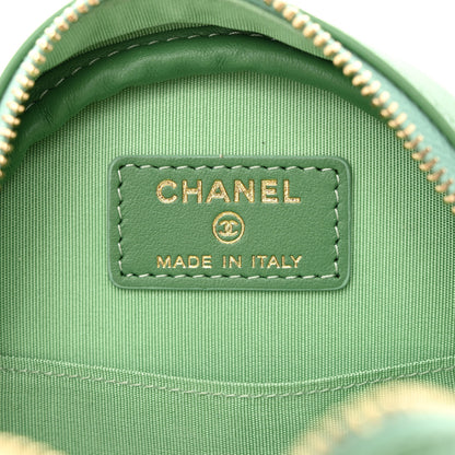 Chanel Sequin Chanel 19 Round Clutch With Chain Green Green 6 of 11