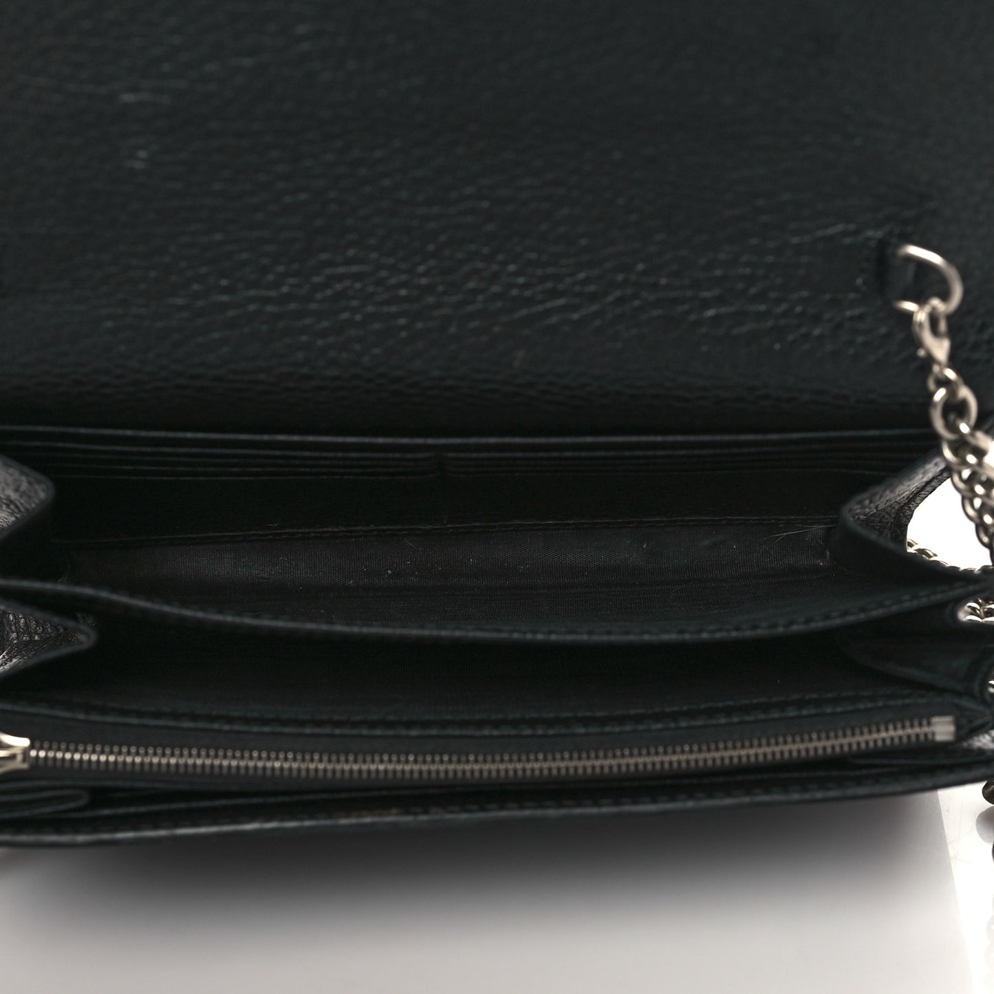 Calfskin Mini Dionysus Chain Wallet Black