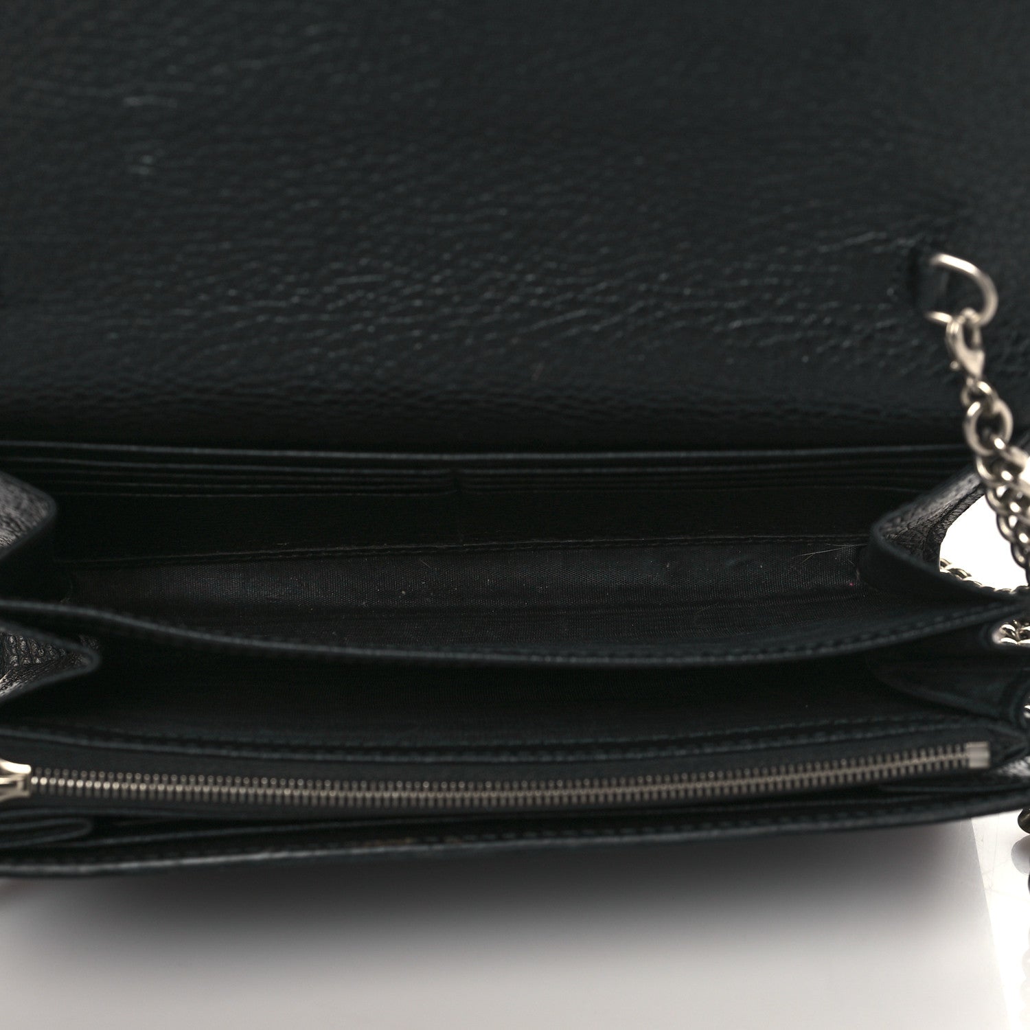 Gucci Calfskin Mini Dionysus Chain Wallet Black 5 of 11