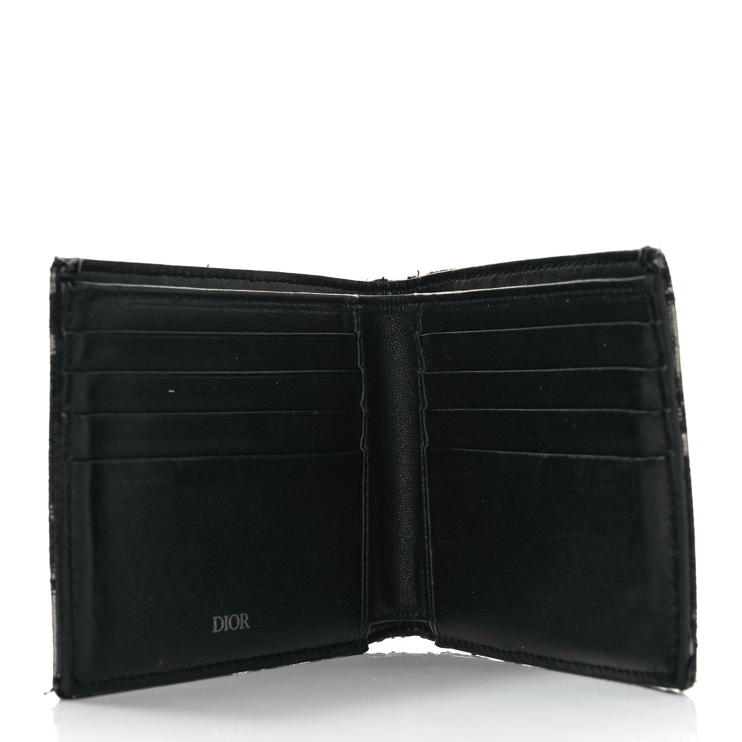 Christian Dior Oblique Compact Wallet Black 5 of 8