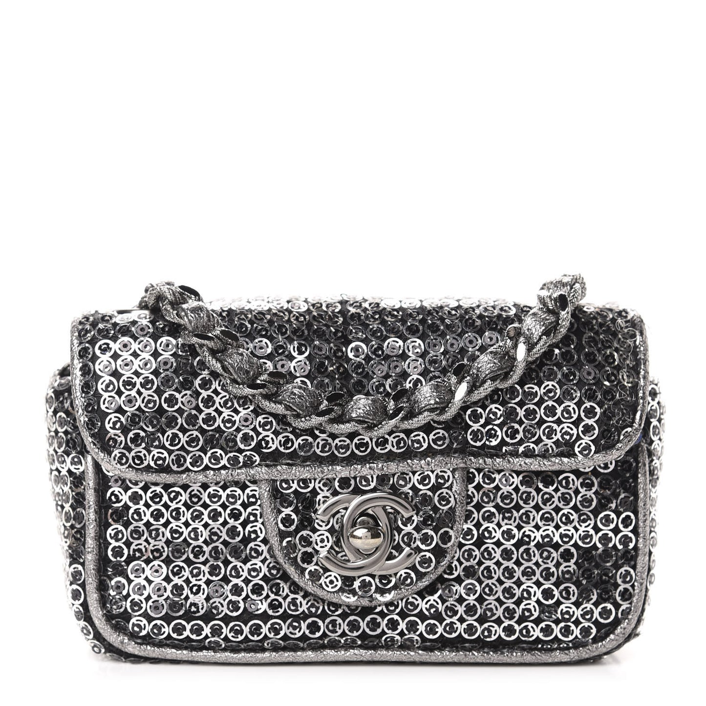 Sequin Micro Flap Dark Silver