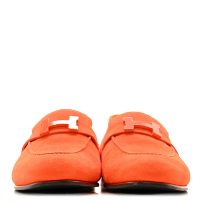 Hermes Suede Goatskin Paris Loafers 39.5 Feu 3 of 10