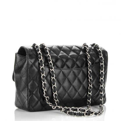 Chanel Caviar Quilted Jumbo Single Flap Black 3 of 7