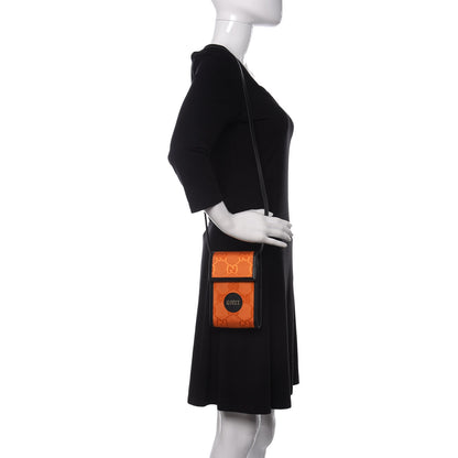 Gucci Econyl Nylon Monogram Off The Grid Crossbody Bag Carrot Orange Black 2 of 8