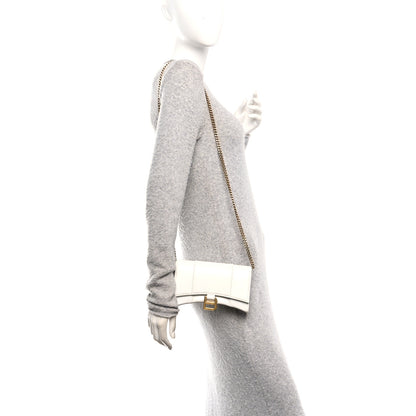 Balenciaga Shiny Box Calfskin Hourglass Chain Bag White 2 of 9