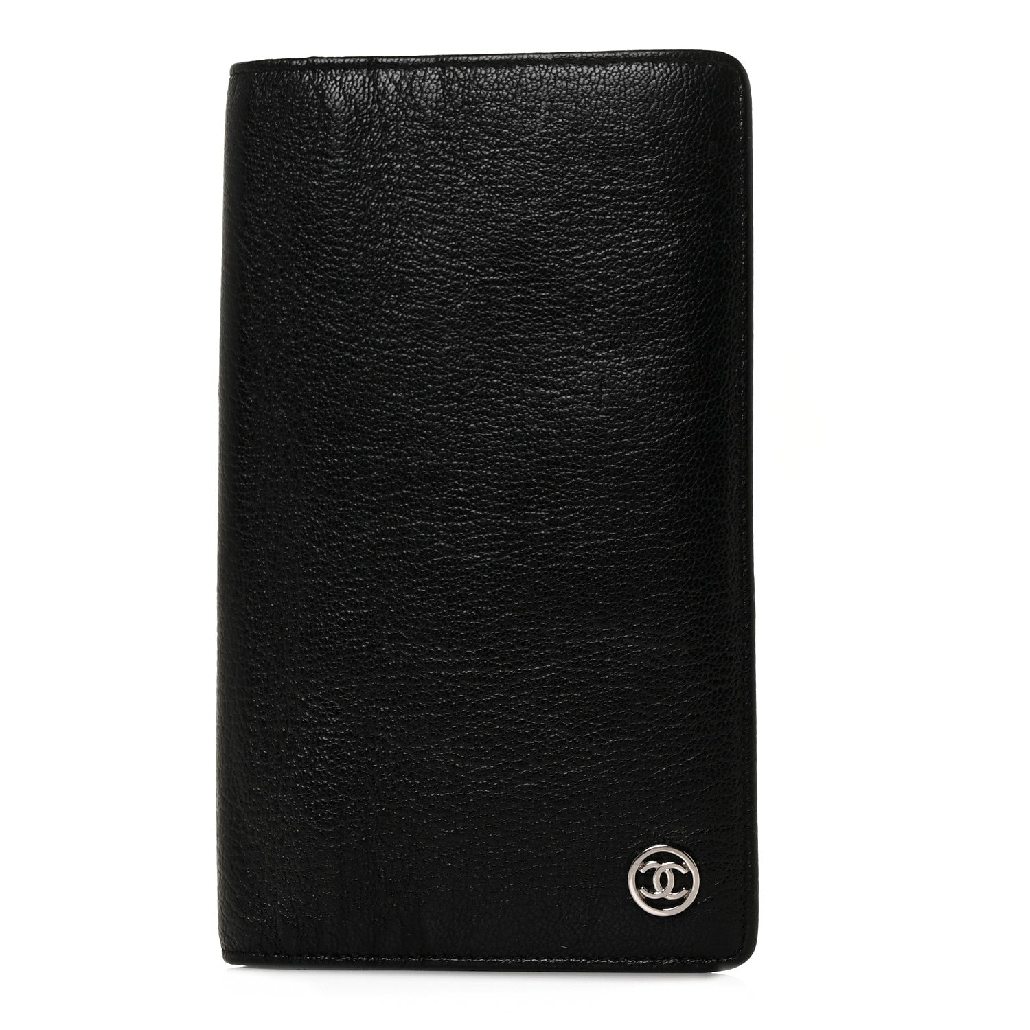 Chanel Goatskin CC Yen Wallet Black 1 of 8