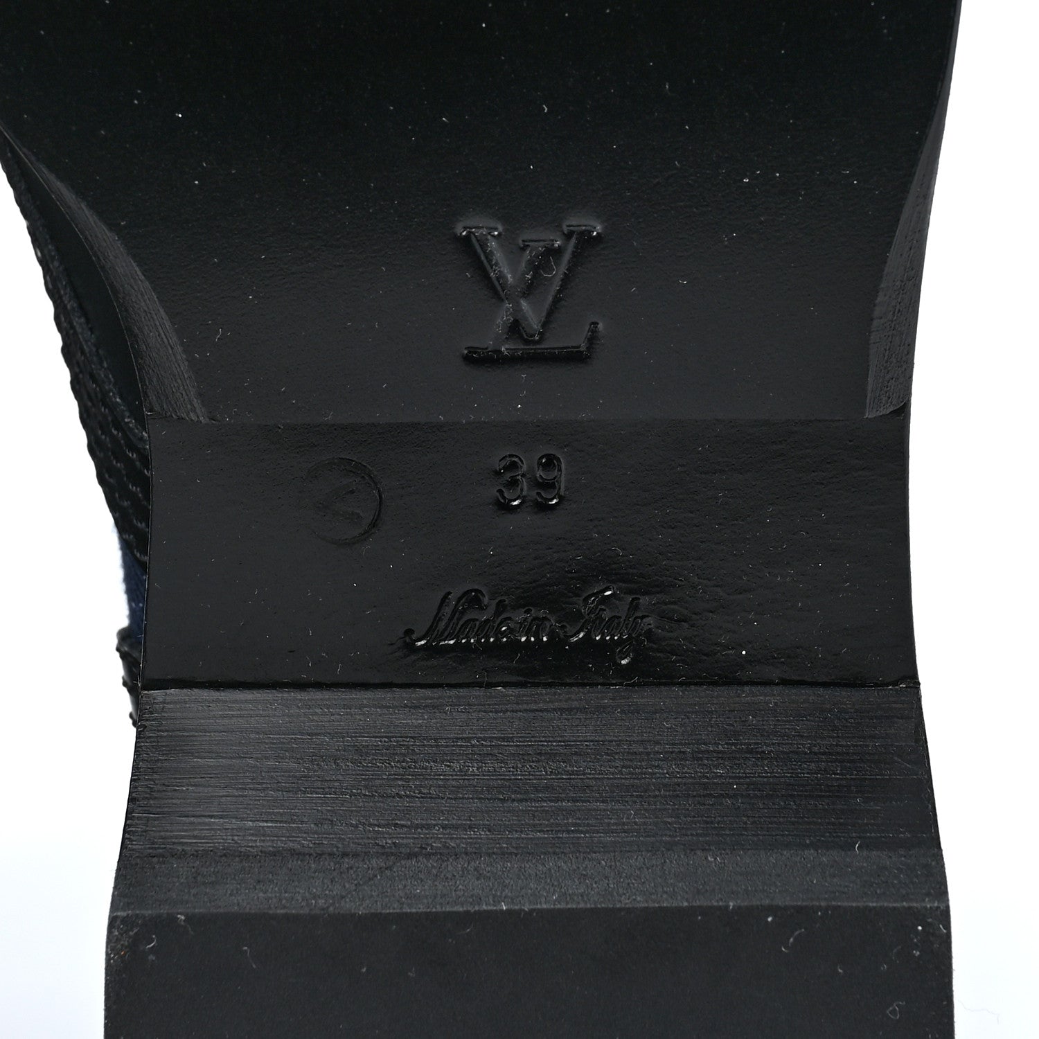 Louis Vuitton Denim Calfskin Metropolis Flat Ranger Boot 39 Navy Blue 6 of 8
