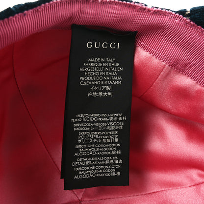Gucci Velvet GG Monogram Baseball Hat M Blue 8 of 9