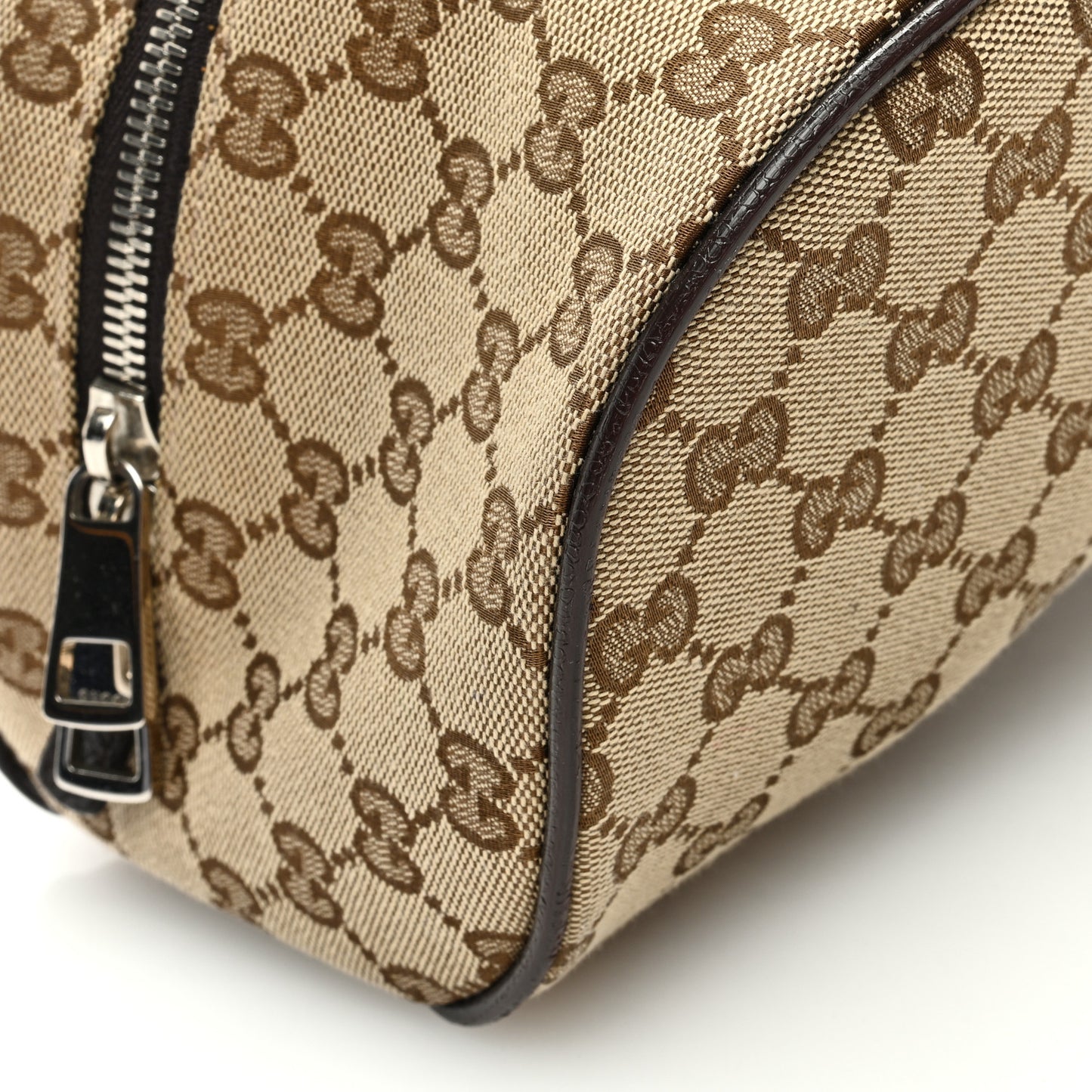 Monogram Dollar Calfskin Waist Pouch Beige Ebony Testa di Moro Marrone Scuro