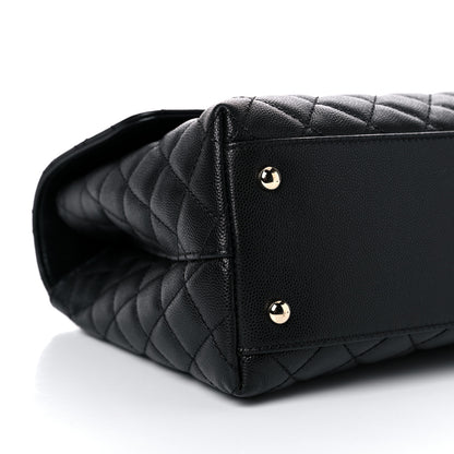 Chanel Caviar Quilted Medium Coco Handle Flap Black 8 of 15