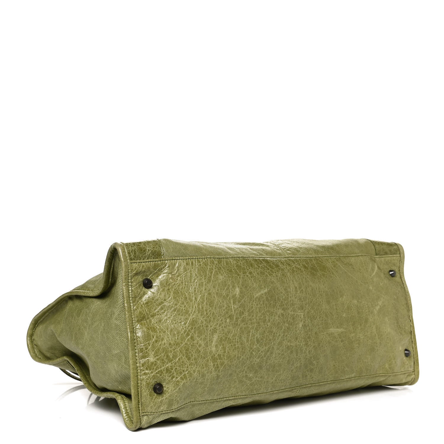 Balenciaga Agneau Perforated Classic Hardware Work Light Olive 4 of 12