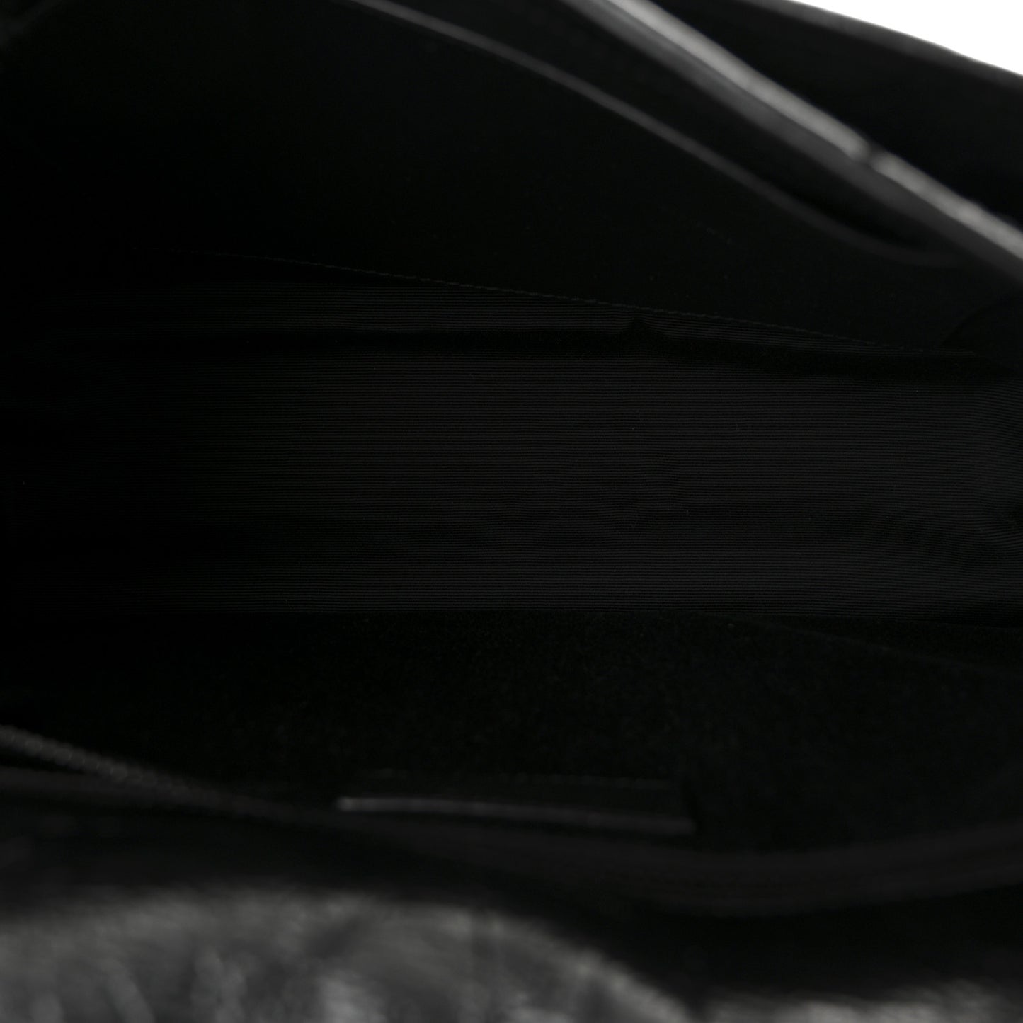 Crinkled Calfskin Matelasse Monogram Medium Niki Chain Satchel Black