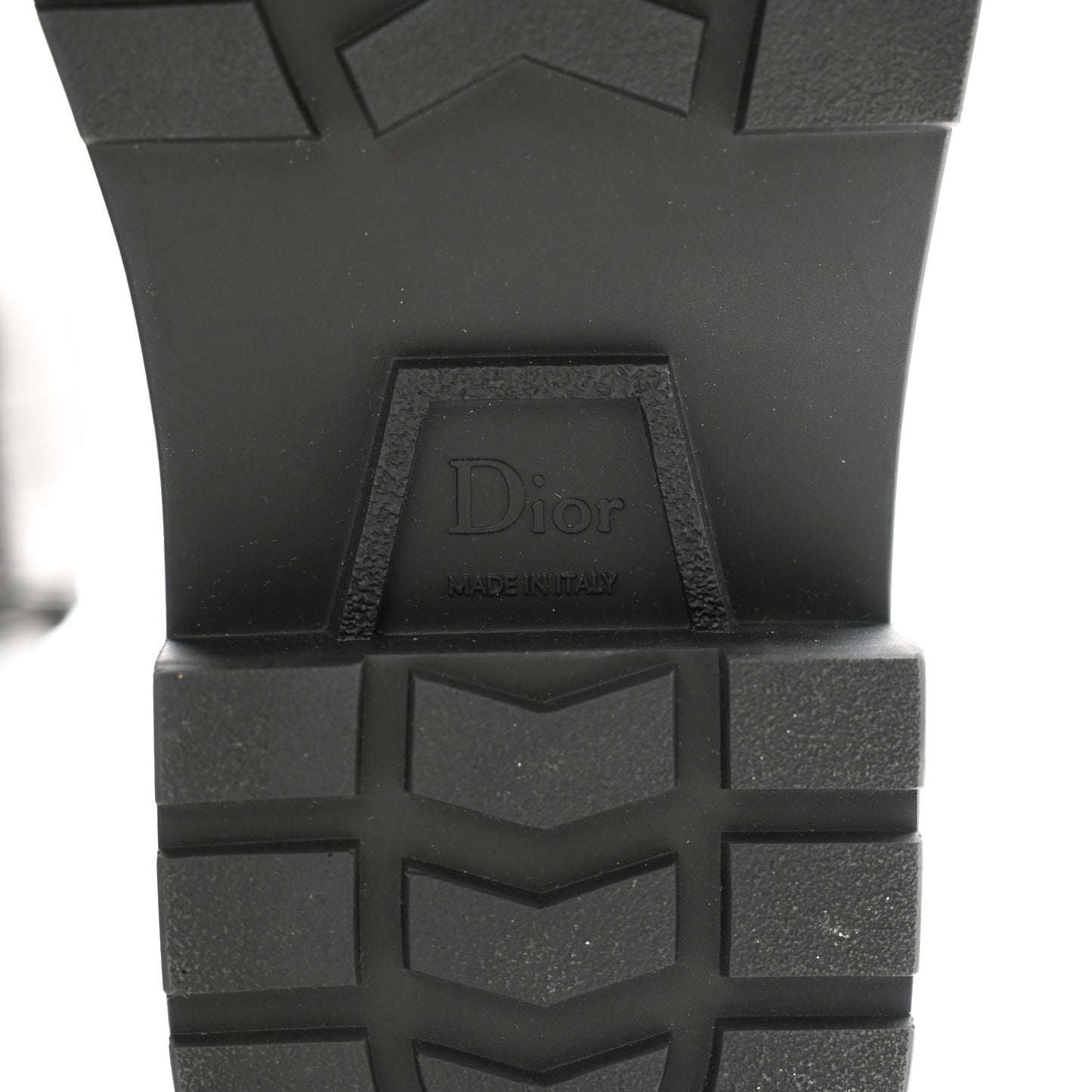 Calfskin Diorquake 25mm Combat Boots 36 Black