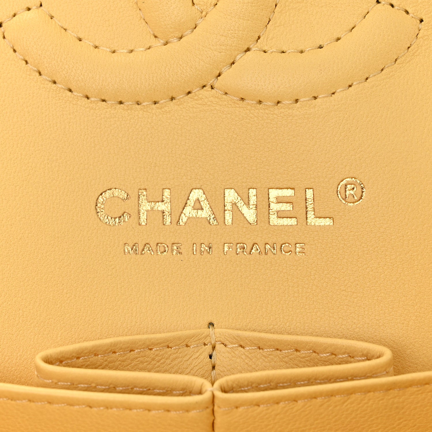 Chanel Caviar Quilted Small Double Flap Yellow 6 of 10