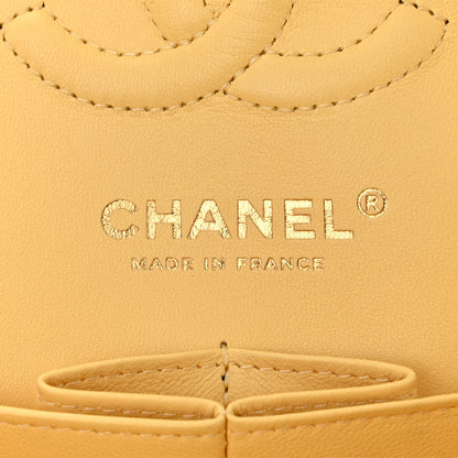 Chanel Caviar Quilted Small Double Flap Yellow 6 of 10