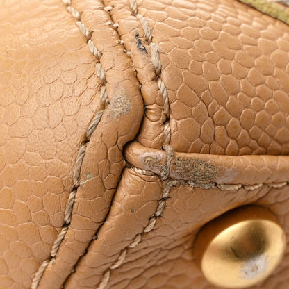 Chanel Caviar CC Stitched Medium Tote Beige 11 of 12