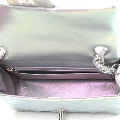 Chanel Iridescent Calfskin Quilted Mini Rectangular Flap Light Purple 4 of 10