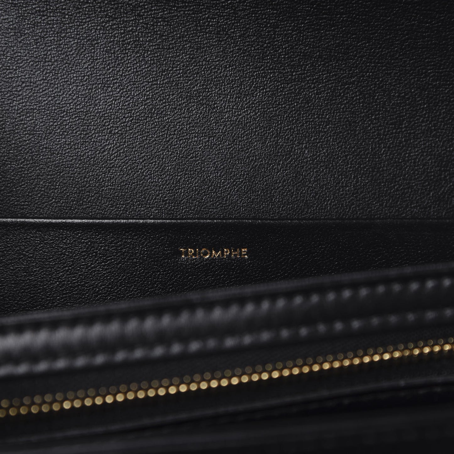 Shiny Calfskin Medium Triomphe Black