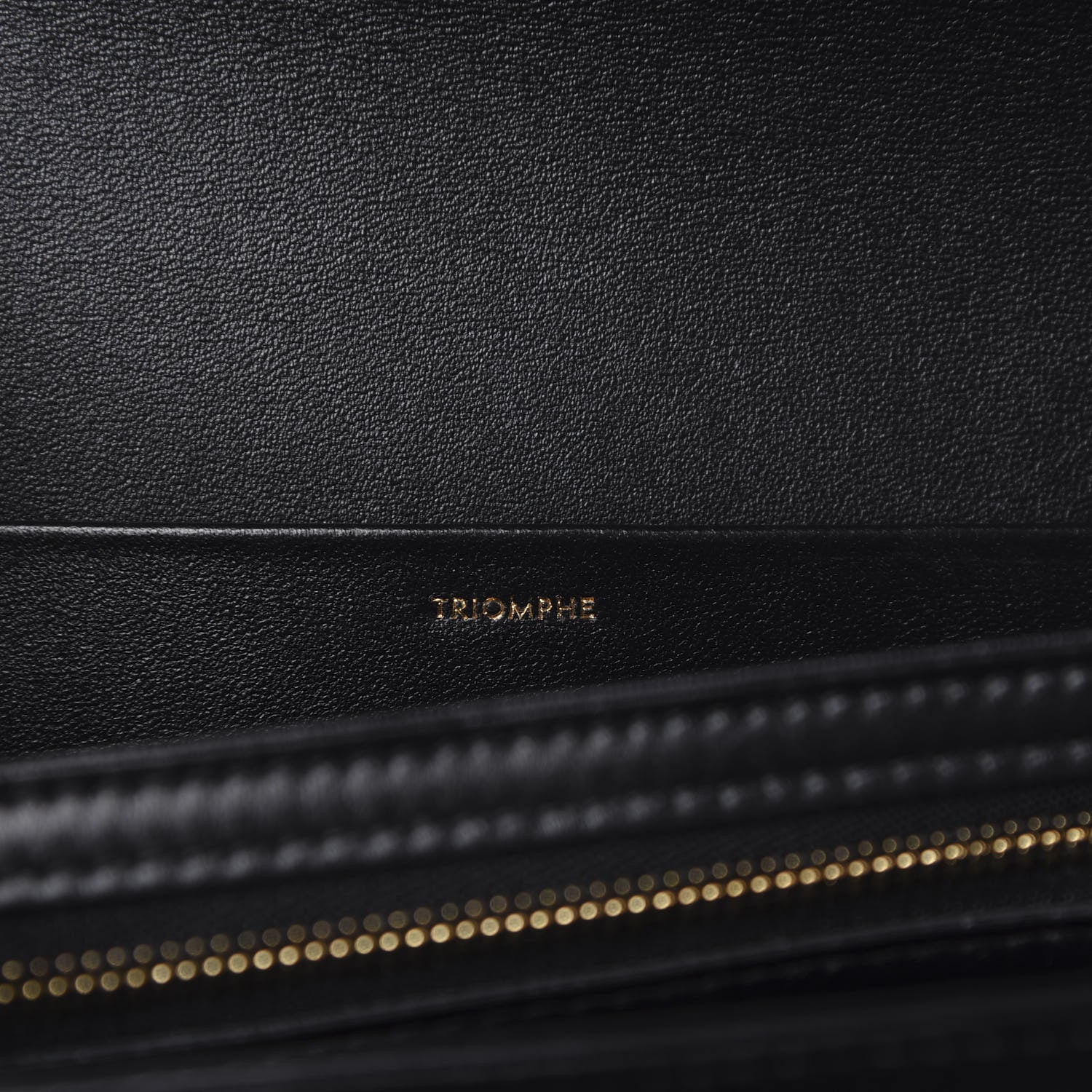 Celine Shiny Calfskin Medium Triomphe Black 7 of 10