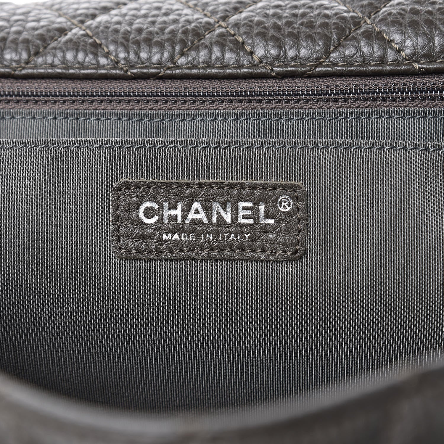 Chanel Calfskin Quilted Small XXL Travel Flap Bag Khaki 6 of 10