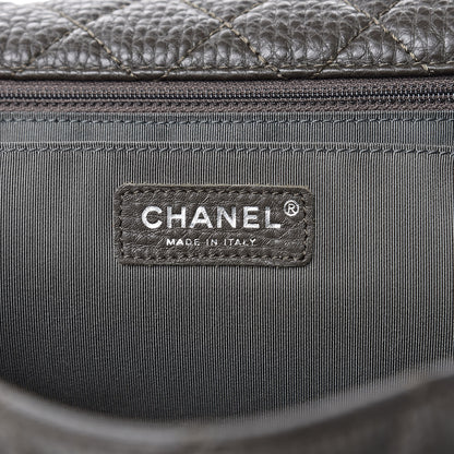 Chanel Calfskin Quilted Small XXL Travel Flap Bag Khaki 6 of 10