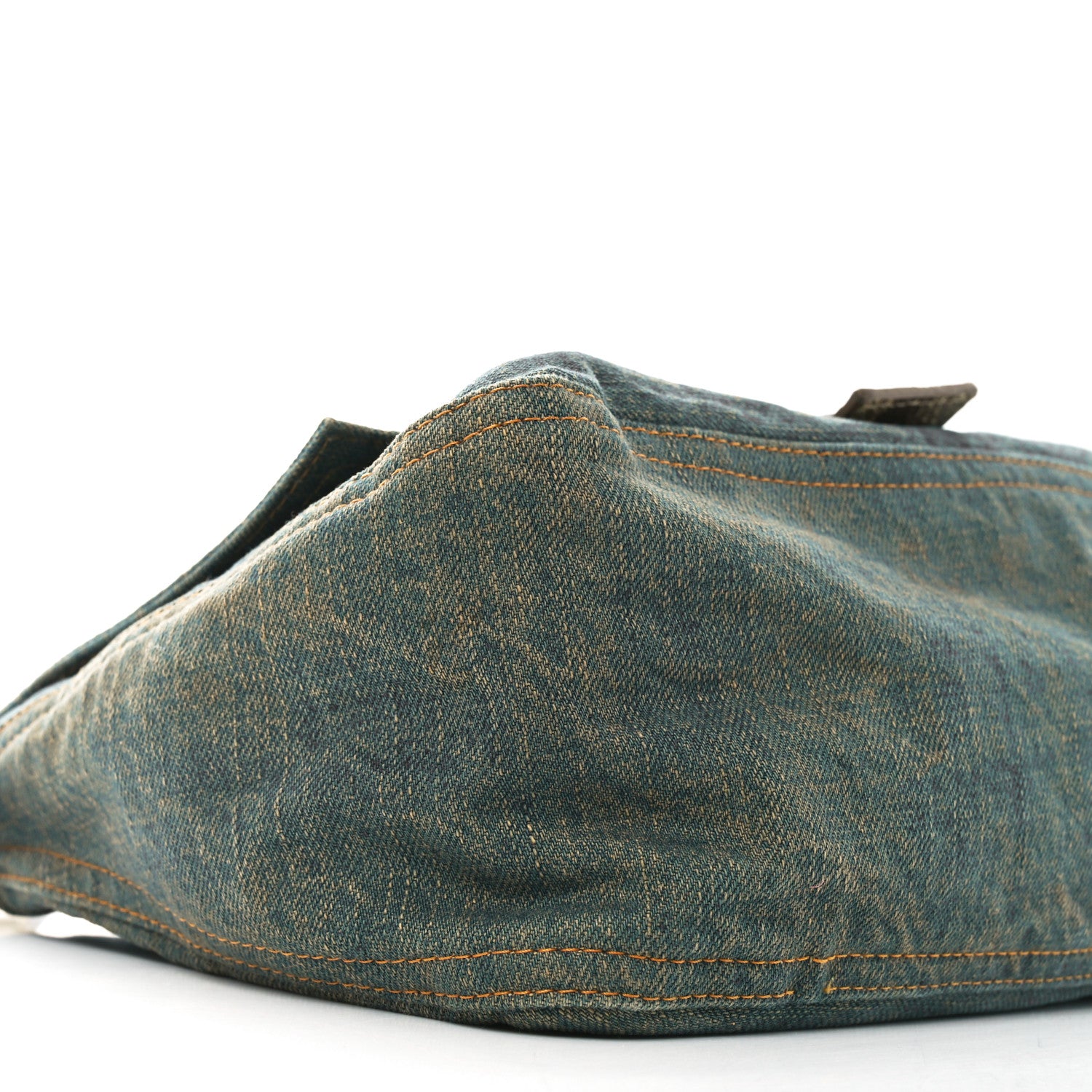 Fendi Denim Snakeskin Mama Baguette Blue 9 of 11