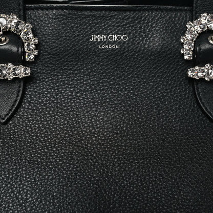 Jimmy Choo Calfskin Crystal Cheri Tote Black 7 of 11