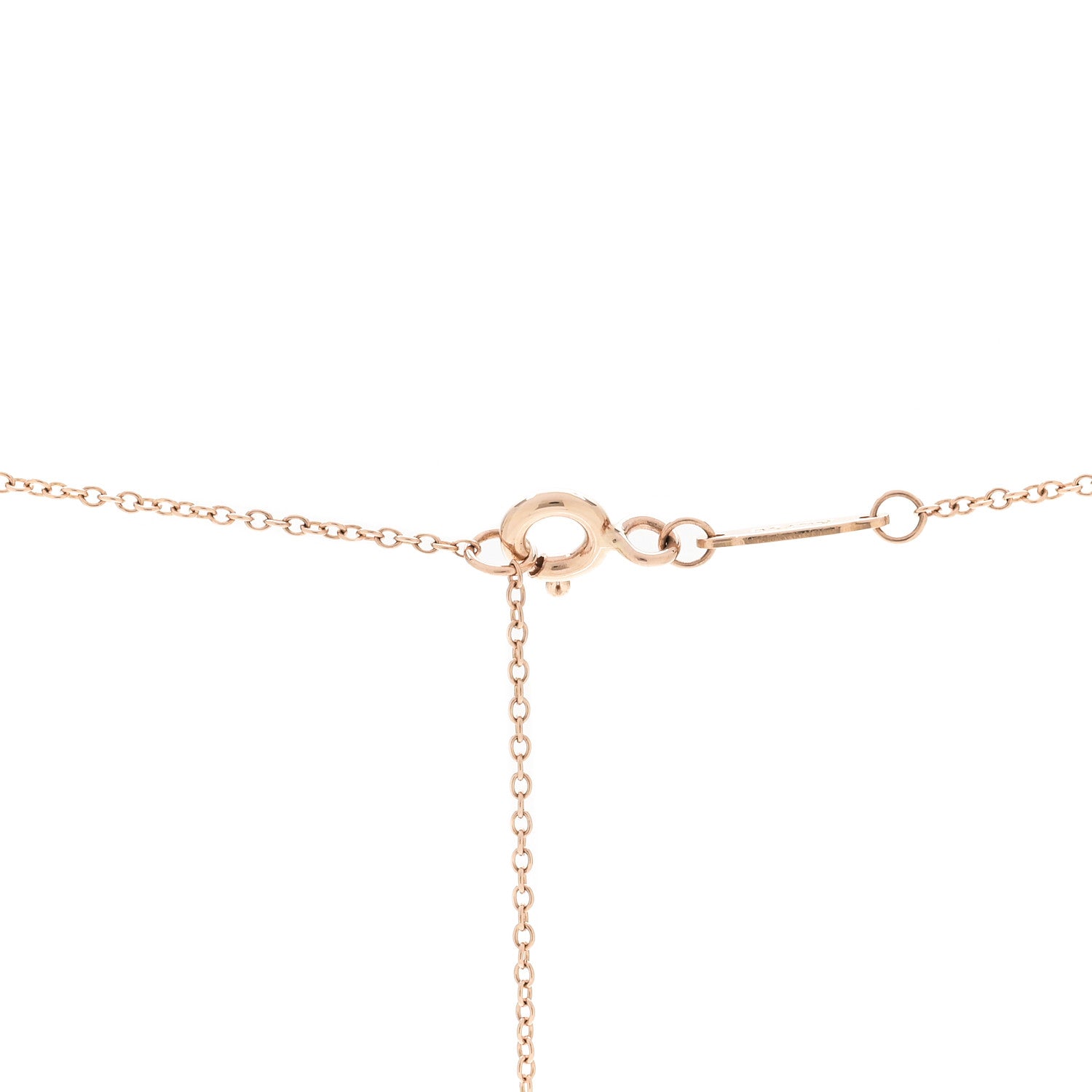 Tiffany 18K Rose Gold Large T Smile Pendant Necklace 4 of 6