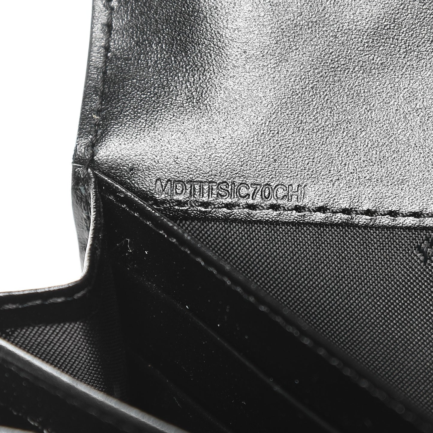Signature Grain Calfskin Check Embossed Porter Continental Wallet Black