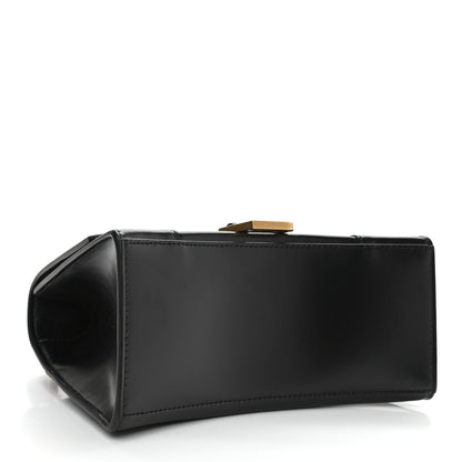 Balenciaga Shiny Box Calfskin Small Hourglass Top Handle Bag Black 4 of 12