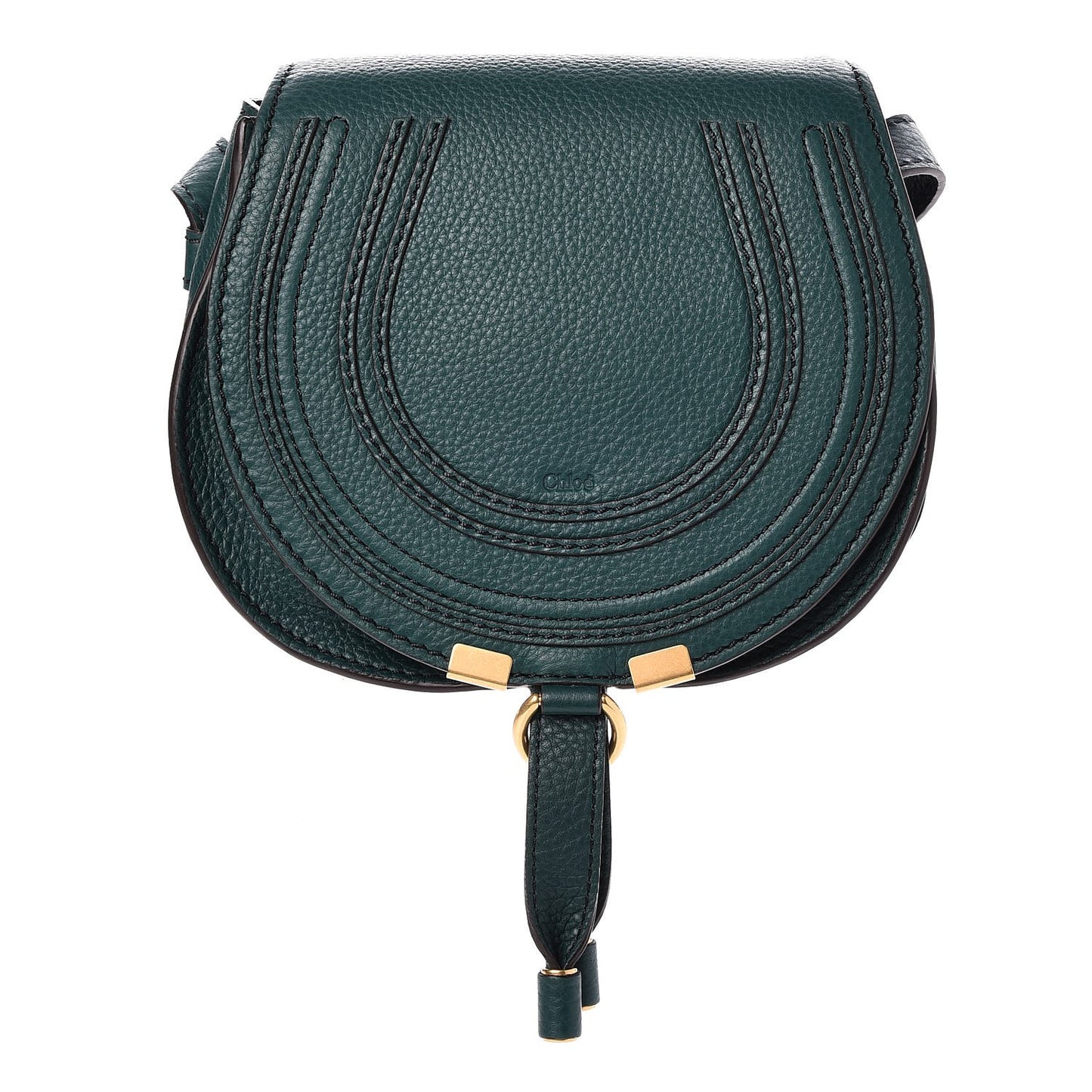 Calfskin Mini Marcie Round Crossbody Bag Teal